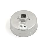 DealMuxアルミ合金15フルート74ミリメートルキャップタイプオイルは自動車用のソケットレンチツールをフィルター