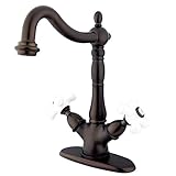 Kingston Brass KS1495PX Two Handle Vessel Sink Faucet with Optional Cover Plate