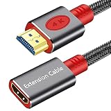 SHULIANCABLE HDMI 2.0延長ケーブル、4K@60Hz、18Gbps、UHD 4K、3D、HDR、ARC、イーサネットに対応、TVスティック、HDTV、Xbox One (1M)