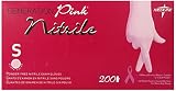 Medline Generation Pink Nitrile Exam Gloves, Pink, Small, 200 Count by Medline