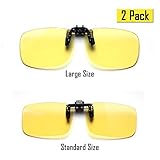 Cyxus (2 Pack) Blue Light Filter Clip-on Computer Reading Glasses, UV Blocking Anti Eye Strain Unise