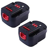 Powayup ブラックアンドデッカー 12V互換バッテリーHPB12 A12 A12EXスライドバッテリー 3000mAhニッケル水素電池BLACK&DECKER 【1年保証 】二個セット