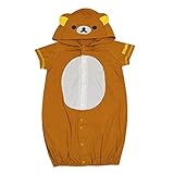 リラックマ フード付き ロンパース 変身なりきり ドレスカバーオール rkm-01 50-70cm リラックマ