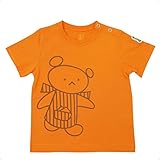おっきなしろくまちゃん線描きＴシャツ （120/オレンジ) 【KC-KAK-K023】 子供服