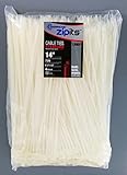 Cambridge ZipIts 1000 pcs- 14 " 75ポンド引張強度、標準Dutyナイロンケーブルタイ、自然契約者パック