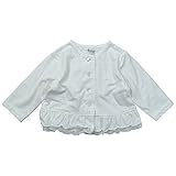 《春秋対応》(日本製) Pample Mousse(パンプルムース) 天竺ドット柄ジャガード長袖カーディガン 95cm/OW NO.DP-81203