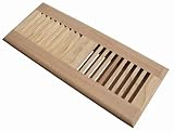 WELLAND® 4 Inch x 12 Inch Maple Hardwood Vent Floor Register Self Rimming Unfinished [並行輸入品]