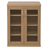 山善(YAMAZEN) キャビネット(幅61 奥行39) ライトブラウン STT-8060GC(LBR)