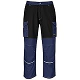 (ポートウエスト) Portwest グラナイト ワークウェア 作業服ボトムス 作業着ズボン 作業用パンツ トラウザーズ 男性用 (M x レギュラー丈) (ブラック/ネイビー)