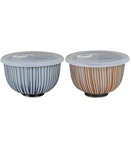 Amazon｜有田焼 千筋 密封蓋付軽々多用丼(2個セット)｜丼 オンライン通販