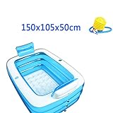 インフレータブルバスタブ厚い断熱プラスチック折り畳みダブルシンプルな家庭用児童プール大人のカップルのバスルームのバスのバスタブのバスバスタブのバスタブ ( サイズ さいず : 150*105*50CM