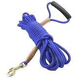 ＜動物病院の院長が監修＞ ロングリード 20m 【 30日間交換無料・返品保証 】 大型犬 中型犬 犬 ブルー 【 絡まりにくい 長い リード 犬用散歩 丈夫で耐久性のある犬 】犬猫工房