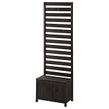 ラティス プランター付 フェンス 木製 庭フェンス ガーデニング 日除け ベンチ 〔60×180cm〕 ボーダーDBR