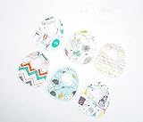 JINALV ベビー スタイ ビブ 6重ガーゼ 柔らかい よだれかけ 三角 スナップ サイズ調整可能 綿 強い吸水力 通気性 6枚セット