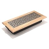 Accord GFOSN410 Oak Frame Floor Register with Forte Design, 4-Inch x 10-Inch(Duct Opening Measuremen