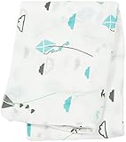 Lulujo Baby Bamboo Muslin Swaddling Blanket, Aqua Kite, 47" x 47" [並行輸入品]