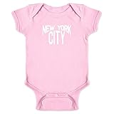 PopスレッドNew York City Lennonクラシック幼児ボディスーツ カラー: ピンク