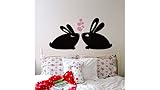 Bunny Rabbits Love保育園デカール壁ステッカー壁デカール保育園ベビーガールズベビー男の子子供キッズ部屋寝室ステッカーtr1031
