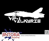 JINTORA ステッカー/カーステッカー - VF-1 Valkyrie - VF-1バルキリー - 129x48mm - JDM/Die cut - 車/ウィンドウ/ラップトップ/ウィンドウ- 白