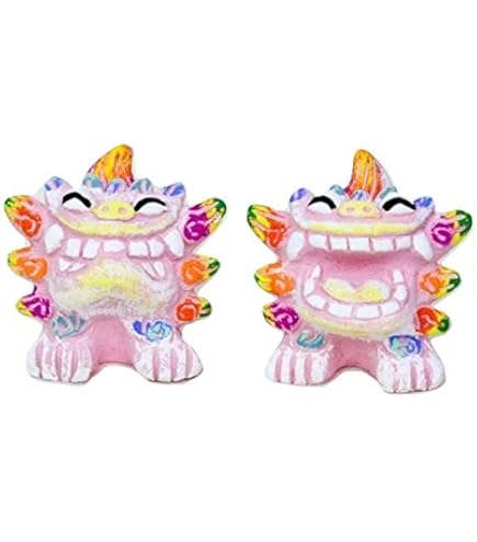 シーサー　御守り　魔除け　厄除け　笑顔　陶器　素焼き　花シーサー　沖縄　置物 Amazon.co.jp: シーサー 魔除け 厄除け 御守り 沖縄 置物 笑顔