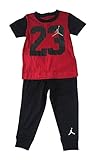 Jordan Jumpman 23ロゴToddler Boys Tシャツとパンツセットジムレッド/ブラックサイズ2t