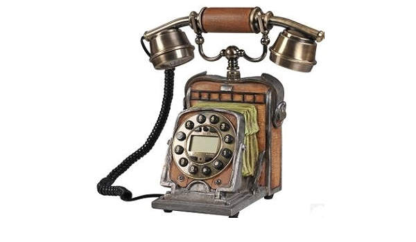Amazon アンティーク風 レトロカメラ モチーフ 電話機 オシャレな インテリア電話 プッシュ式 Neustadt 電話機本体