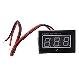 TOOGOO 防水2.5-30Vデジタル電圧計電圧インジケータ　バッテリー電池メーター　DC自動ゲージ　小型LEDパネルメーター