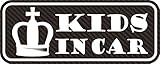 【3M　1080-CF12使用】KIDS IN CARマグネット　カーボンタイプ　(ホワイト)