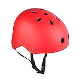 Lovoski サイクリング　自転車　スキー　スケート　ヘルメット　ヘッドプロテクター　通気性　安全ギア　全3サイズ7色 - L, レッド