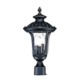 Acclaim 3857BK Augusta Collection 3-Light Post Mount Outdoor Light Fixture, Matte Black [並行輸入品]
