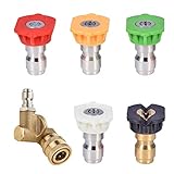 F Fityle 高圧洗浄機用　スプレー ノズル　5個　ピボットカプラー　クイックコネクタ マルチアングル 　
