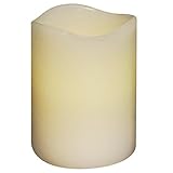Brite Star Battery Operated Flameless Candle, 4 by 5.5-Inch, Ivory [並行輸入品]