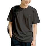 [RTM] シマエナガ プリントTシャツ メンズ レディース 半袖 綿100% ワンポイント 可愛い 鳥 イラストTシャツ デザインTシャツ カジュアル M/L ピンク ホワイト ブラック 北海道 グッズ 雪の妖精 ユニセックス おしゃれ 白 おそろい (JP, アルファベット, XS, 223_スモークブラック)