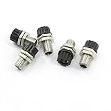 uxcell　バナナソケット　コンセント　4mm　プラスチック製　金属製　ブラック　5個セット