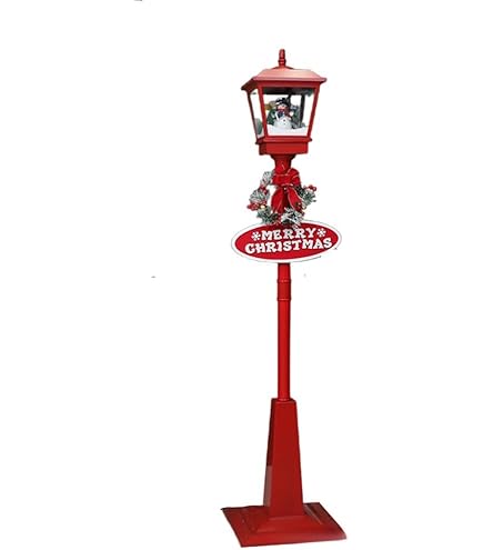 クリスマス街路灯 クリスマス置物 街灯 LEDライト レッド　180cm Amazon.co.jp: クリスマス飾り クリスマス街灯 180cm 雪降り 音楽機能