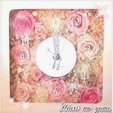 ハートのユメ　バタフライ花時計　ダイヤモンドローズプリザーブドフラワー　枯れない夢のお花　フラワーギフト　贈り物　お返し　結婚祝い　　アレンジメント　プレゼント などに