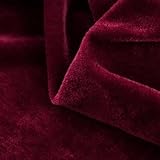 [moonfarm] ベロア 生地 約 幅75cm×1m カラー やや薄手 手芸 布 ハンドメイド (ダークワイン)