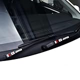 日本国旗 ワイパー ステッカー,車 バイク ステッカー,デカール シール, ステッカー 車 シール, DIY 車用デカール 車用ステッカー カッコいい 耐熱 防水 あらゆる車種に適合 2枚 (日本国旗)