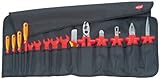 KNIPEX 98 99 13 15 Piece 1,000V Insulated Tool Roll Bag by Knipex