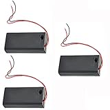 monkeyjack 3pcsバッテリーホルダースナップオンコネクターEnclosed Openボックススイッチ+ワイヤ