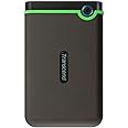 Transcend ポータブルHDD 1TB 耐衝撃 スリムタイプ USB3.1 Gen1 アイロングレー 3年保証 TS1TSJ25M3S