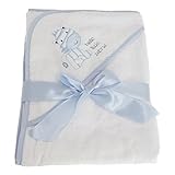 (スナグル・ベビー) Snuggle Baby ゼブラのデザイン 赤ちゃん・ベビー用 フードつき バスタオル バスローブ (75 x 75 cm) (ブルー/ホワイト)