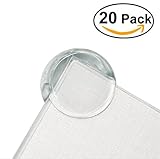 MOM&BABY コーナークッション コーナーガード ベビークッションガード 安全ガード 赤ちゃんのケガ防止 安全 テーブルかどに貼るだけ 半透明 丸型 20個入り