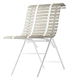 sudare by nendo produced for PATIO PETITE テラス、ベランダ用家具 sudare チェア ホワイト×ウォームグレイ 635501