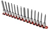 14 Piece 3/8" Drive Long SAE Ball Hex & Hex Bit Socket Set by Sunex Tools [並行輸入品]