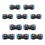 Baoblaze 10個　クイック継手　8mm + 10mm　プッシュ　ストレート　チューブ　空気圧コネクタ　