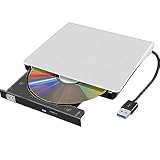 cd dvdドライブ 外付け USB 3.0 type-c CD/DVD読込み・録画込み・書込 CD/DVDプレーヤー 外付け光学ドライブ 外付CD・DVDドライブ PC外付けドライブ ポータブルドライブ CD/DVDドライブ ノートパソコン DVD±RW CD-RW USB3.0/2.0 高速 静音 超スリム 薄型 コンパクト Window/Linux/Mac OS対応 (ホワイト)