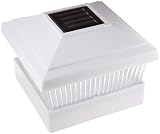 18 Pack Solar White 5"x5" Square Fence Post Cap Outdoor Garden LED Lights Fit Vinyl And Wood [並行輸入品]