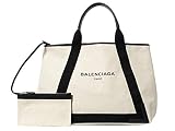 バレンシアガトートバッグ　BALENCIAGA 通勤バッグキャンバストート　ポーチ付 (白, S)
