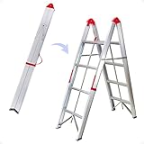 【 コンパクト 収納 スティック 脚立 4段 タイプ 】折り畳むとスティック状に小さくなる脚立が登場！